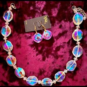 Crystal Necklace and Earrings Set